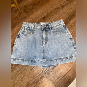Princess Polly Gazelle Denim Skort Light Wash